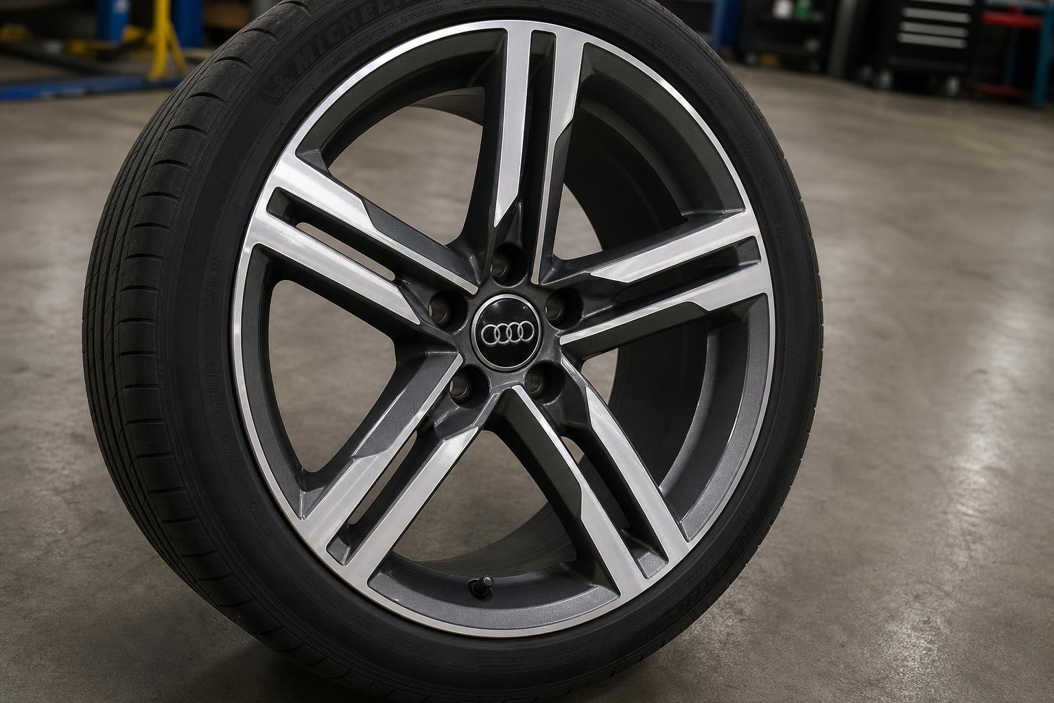 Audi A4 — polished front face