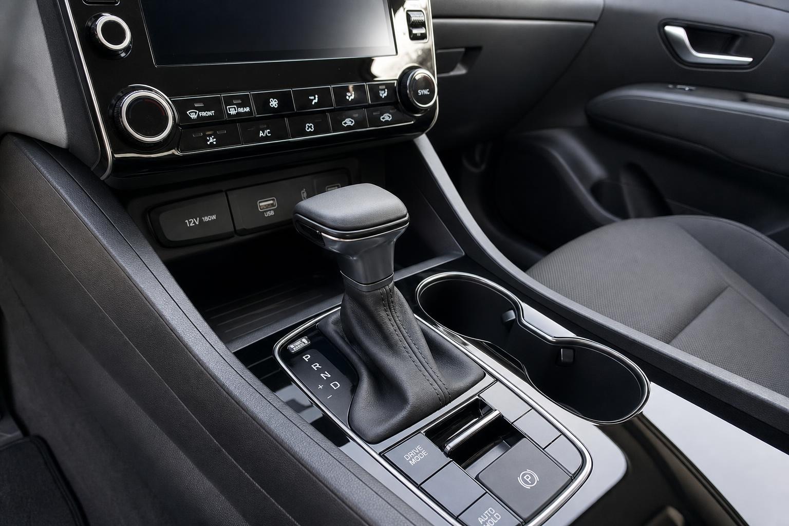 Vyčištěná středová konzole Hyundai Tucson