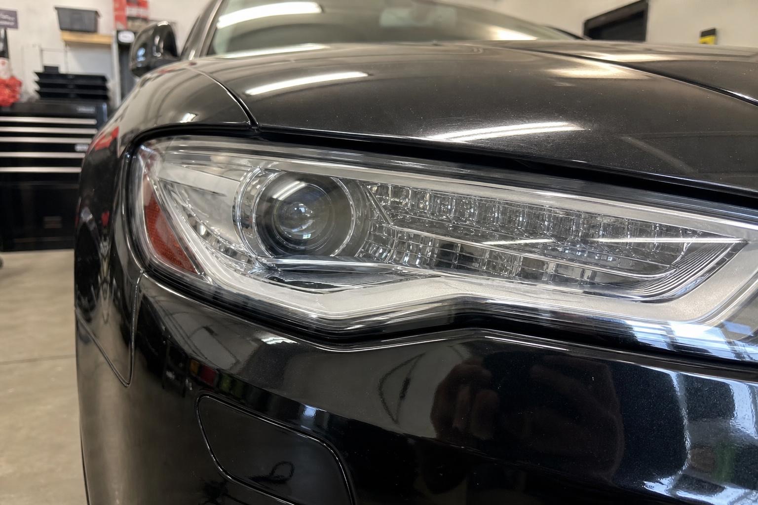 Audi A6 — headlight close-up